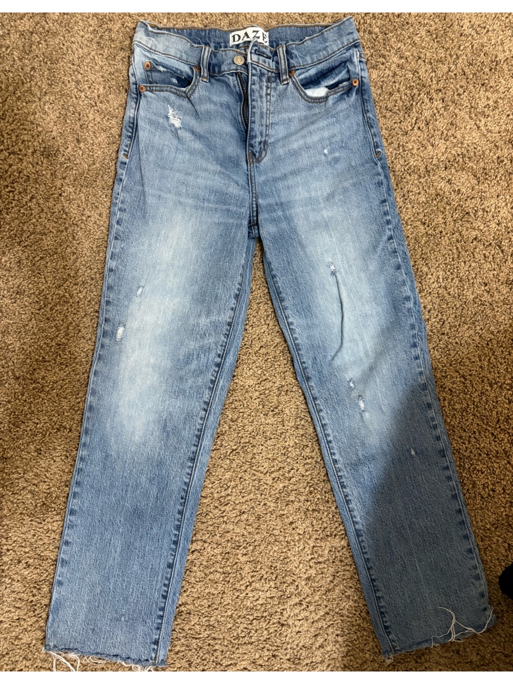 Daze Women's Straight Leg Jeans in Light Blue